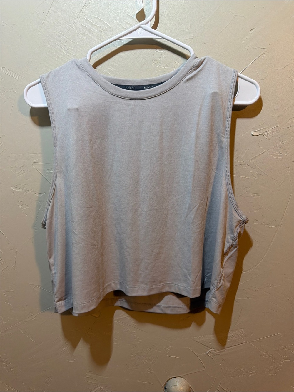 Baleaf Light Gray Cropped Muscle Tank